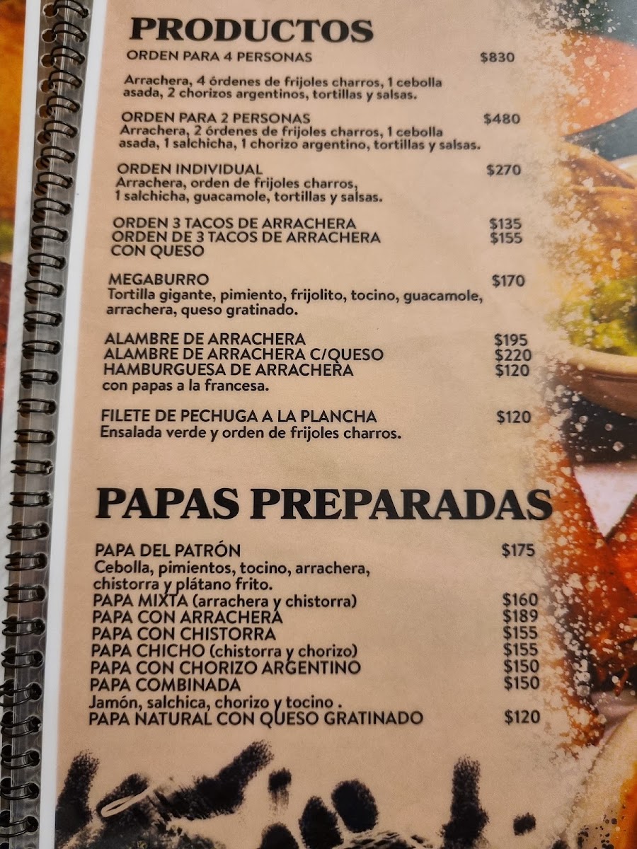 Merihnos Restaurante Menu