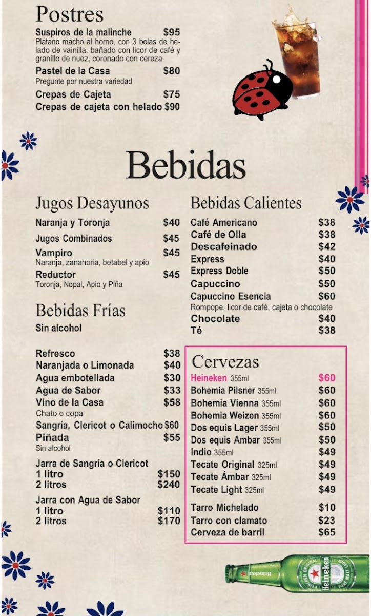 Meson Antigua Menu