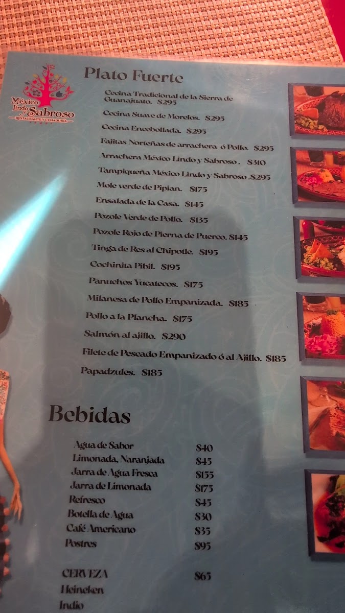 Mexico Lindo Y Sabroso Menu