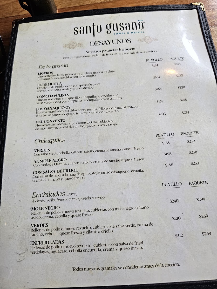 Mezcalería Santo Gusano Menu Photo 6