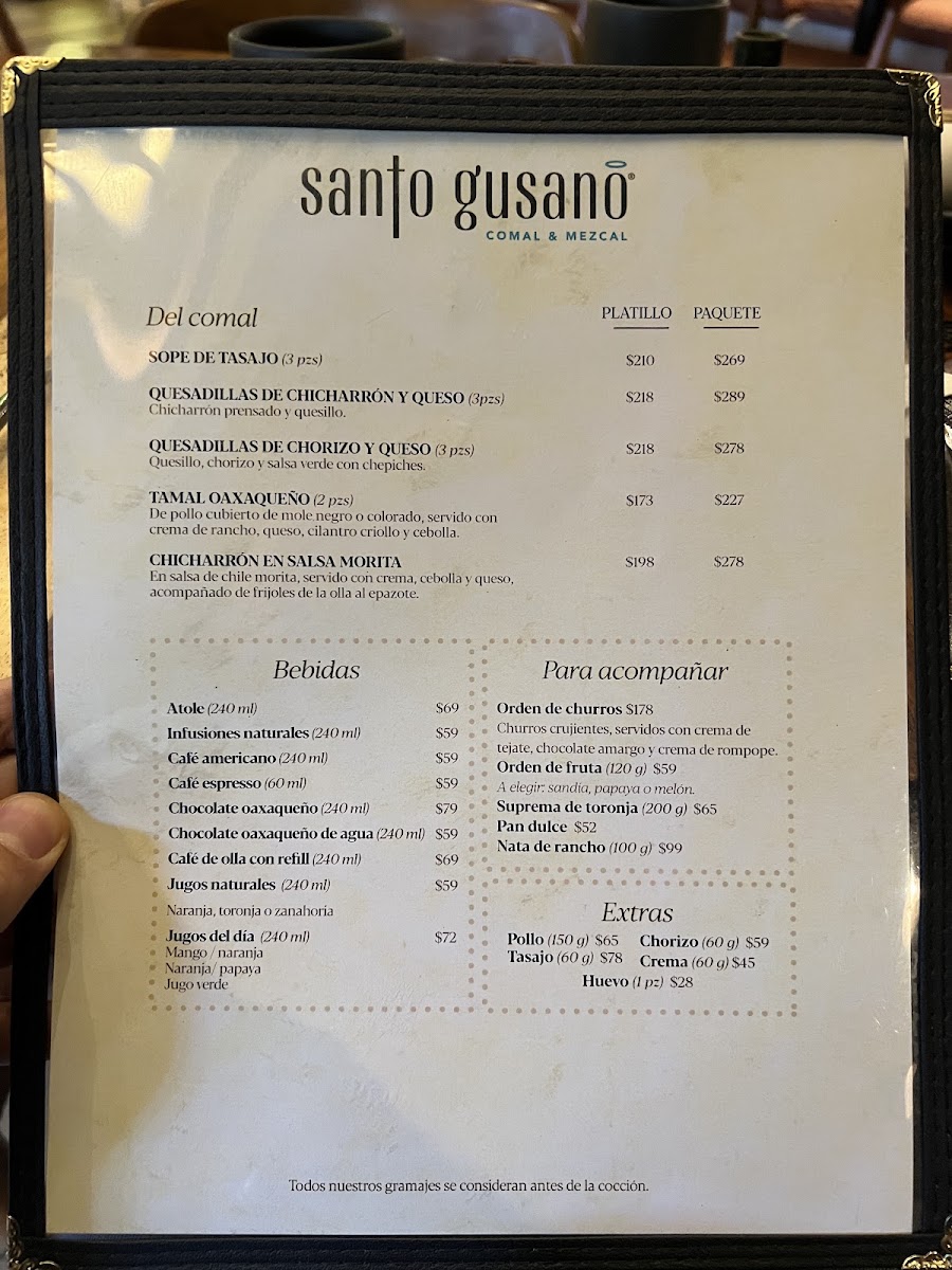 Mezcalería Santo Gusano Menu Photo 8