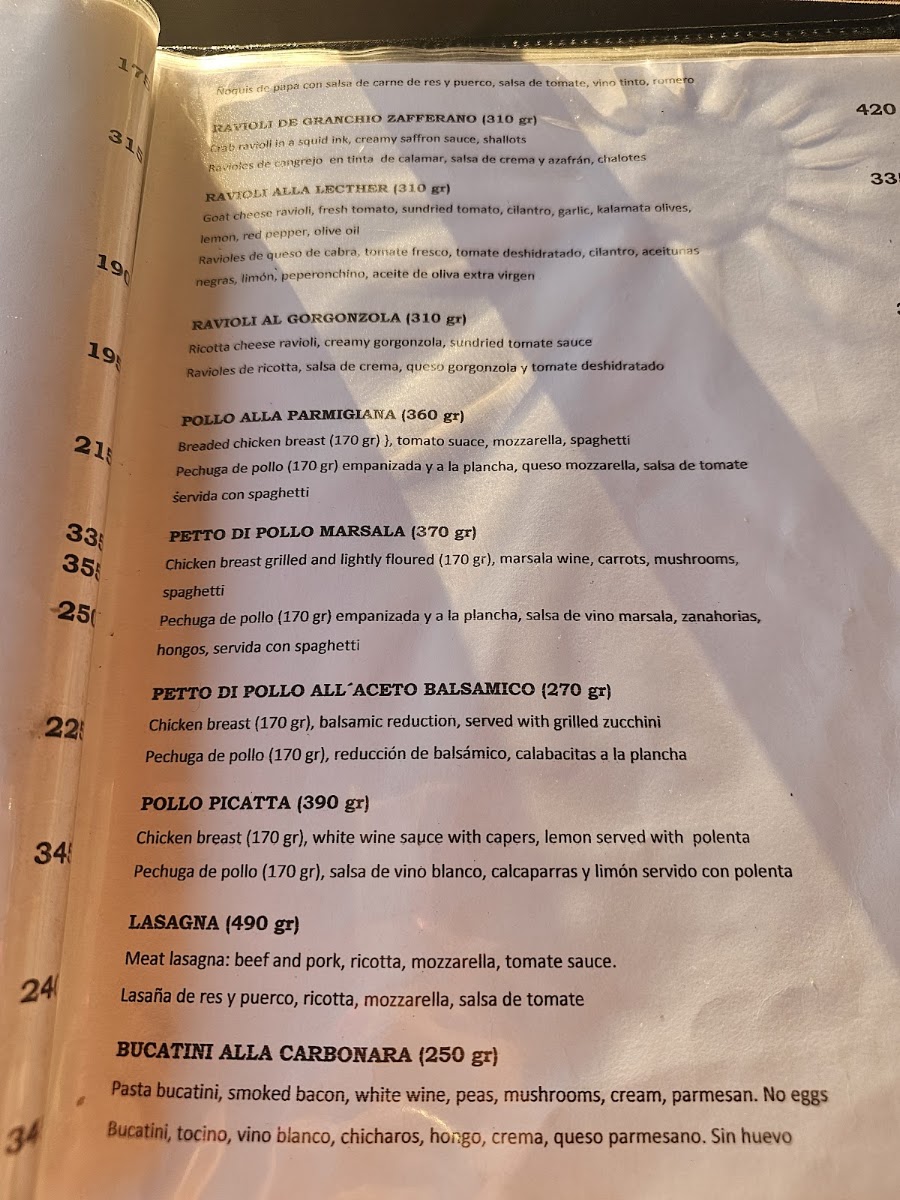 Mezzogiorno Menu Photo 2