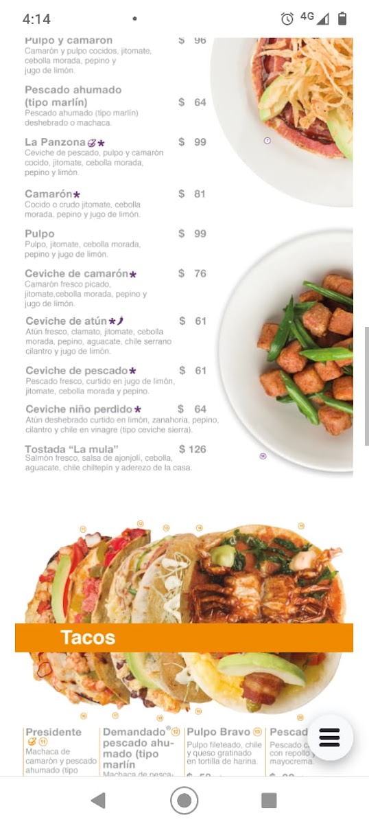 Mi Gusto Es Menu