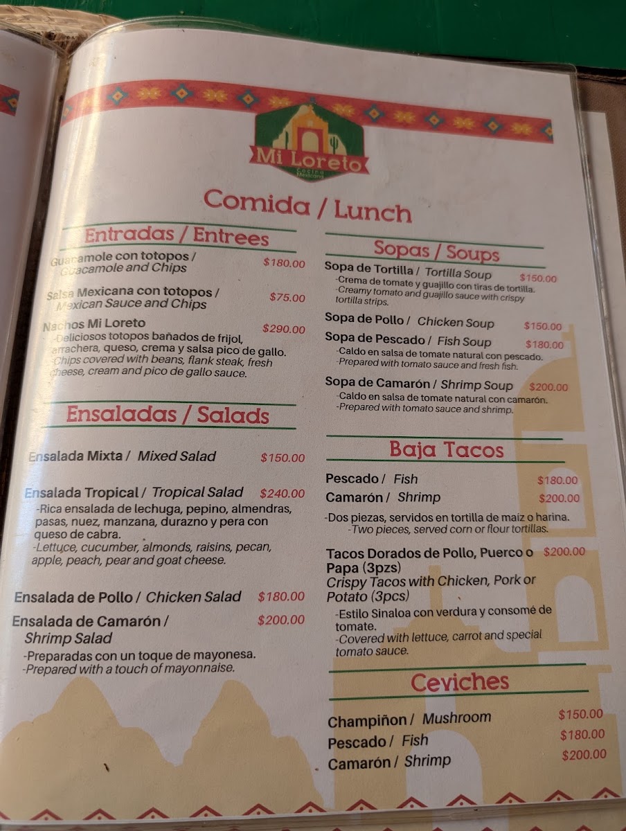 Mi Loreto Menu Photo 4