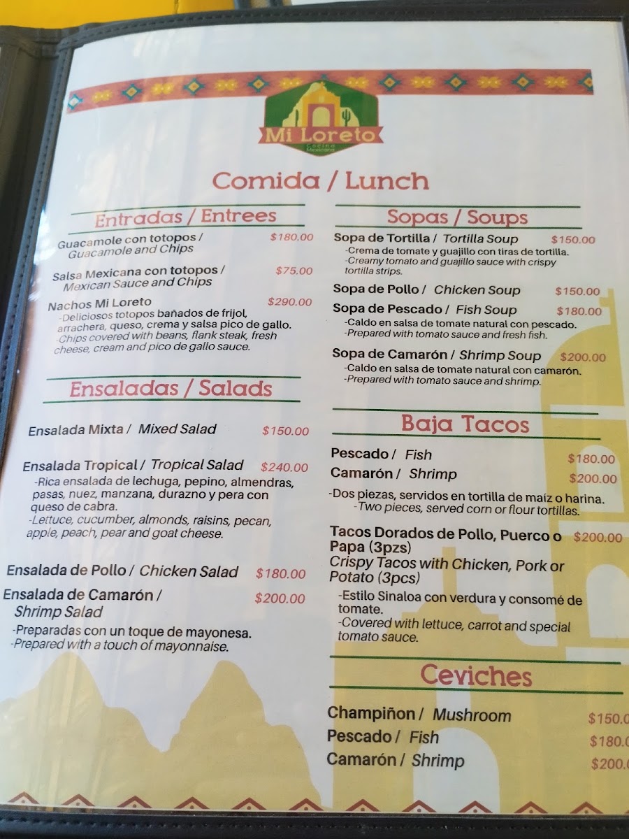Mi Loreto Menu Photo 8