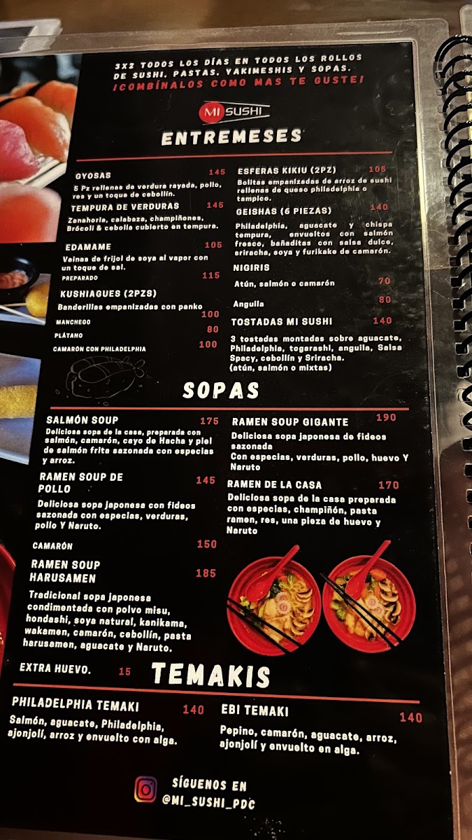 Mi Sushi' Mundo Habitatt' Menu