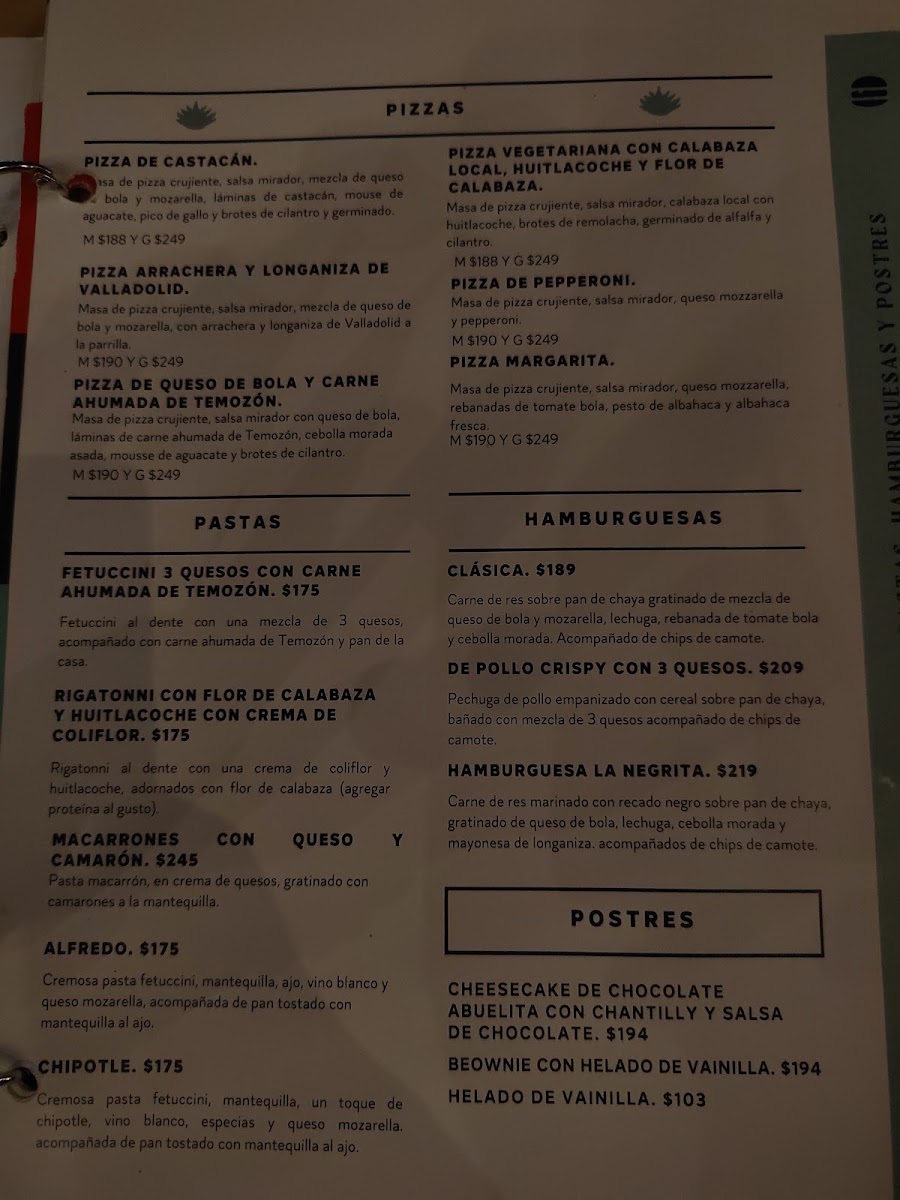 Mirador don Alfonso Menu Photo 2
