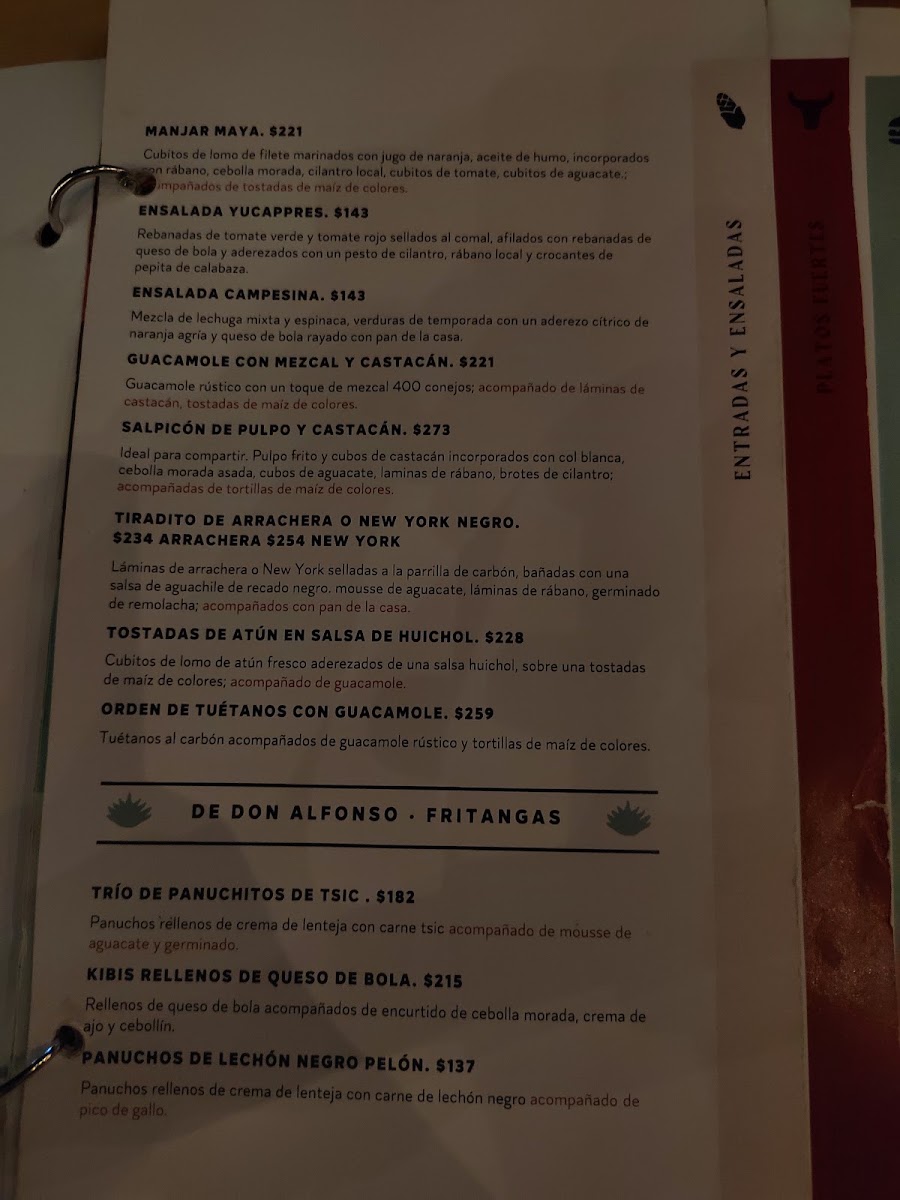 Mirador don Alfonso Menu Photo 3