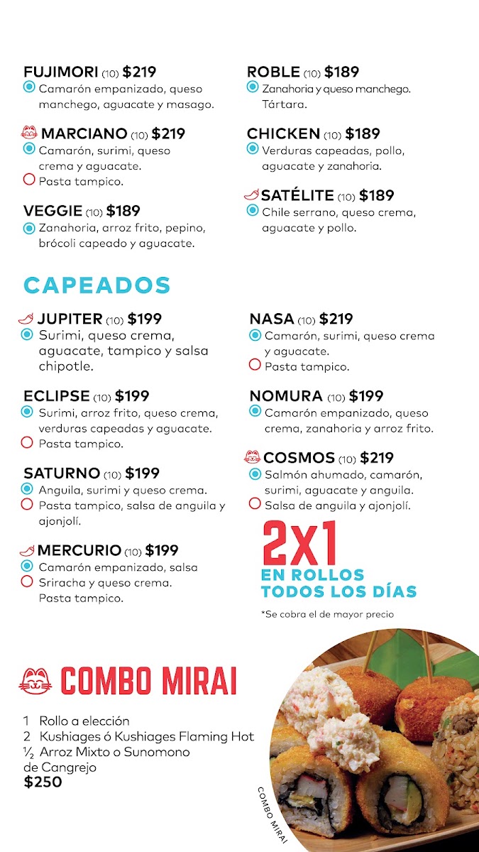 Mirai Playa Del Carmen Menu Photo 7