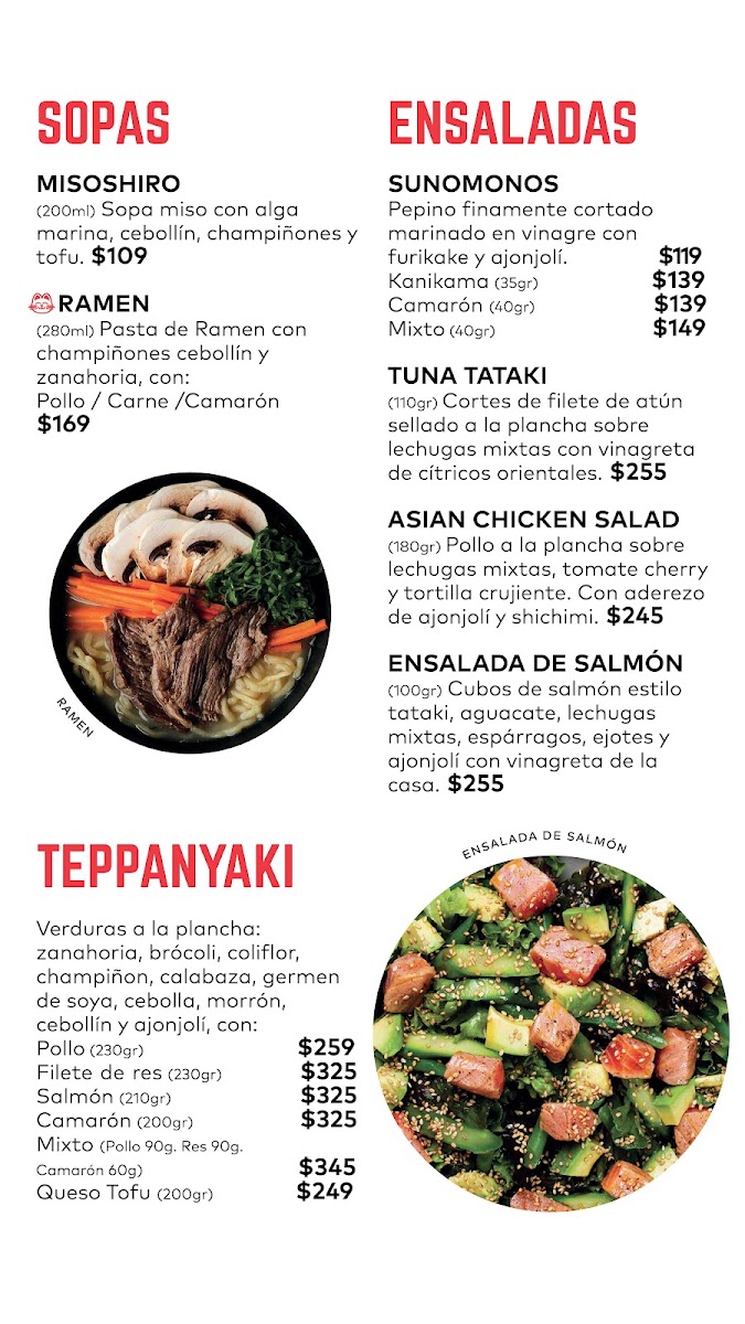 Mirai Playa Del Carmen Menu Photo 8