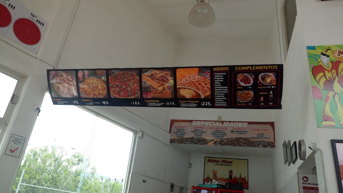 Mister Pizza Menu