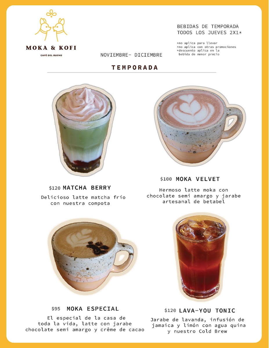 Moka & Kofi Menu
