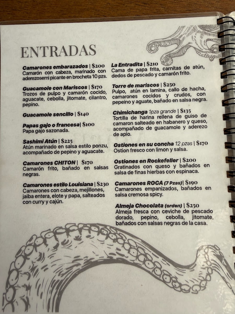 Muelle 13 Menu