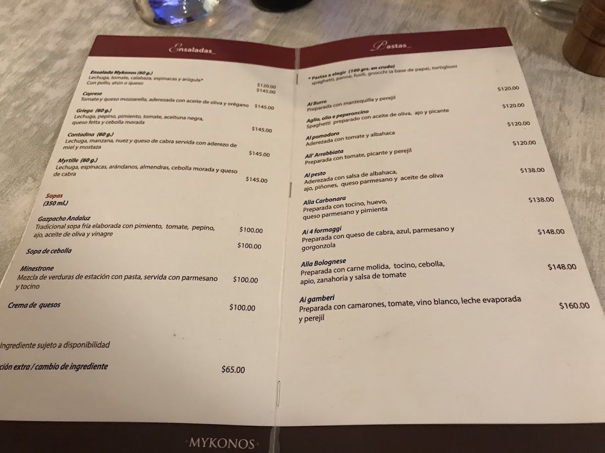 Mykonos Cocina Mediterranea Menu Photo 10