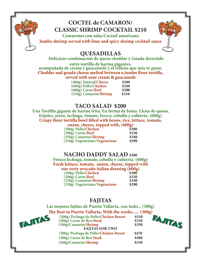 Nacho Daddy Menu Photo 6