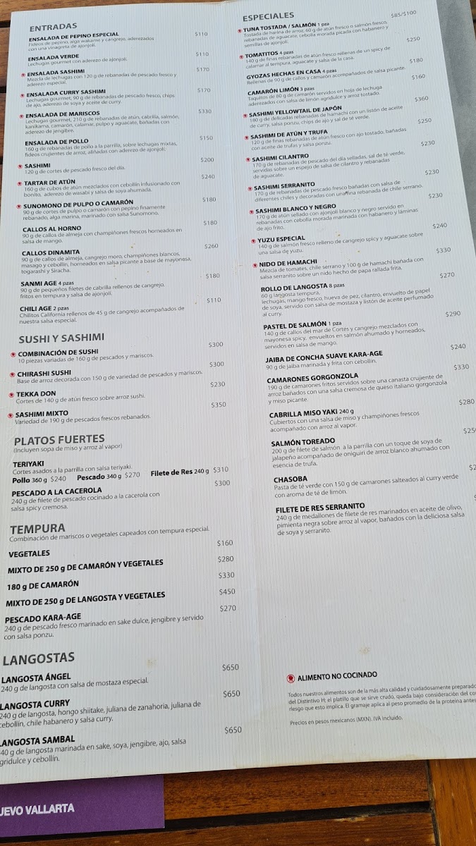 Nicksan Nuevo Vallarta Menu Photo 3