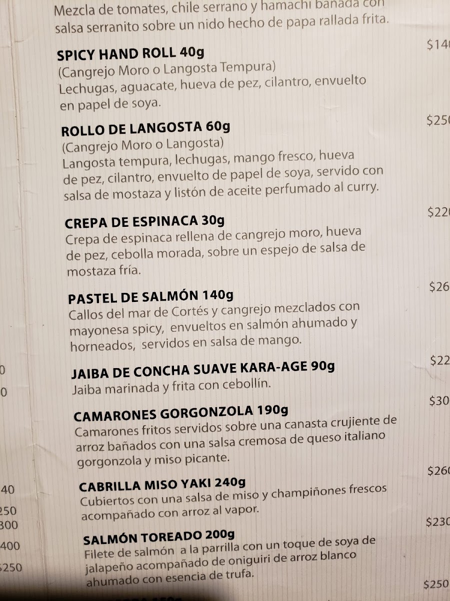 Nicksan Nuevo Vallarta Menu Photo 9