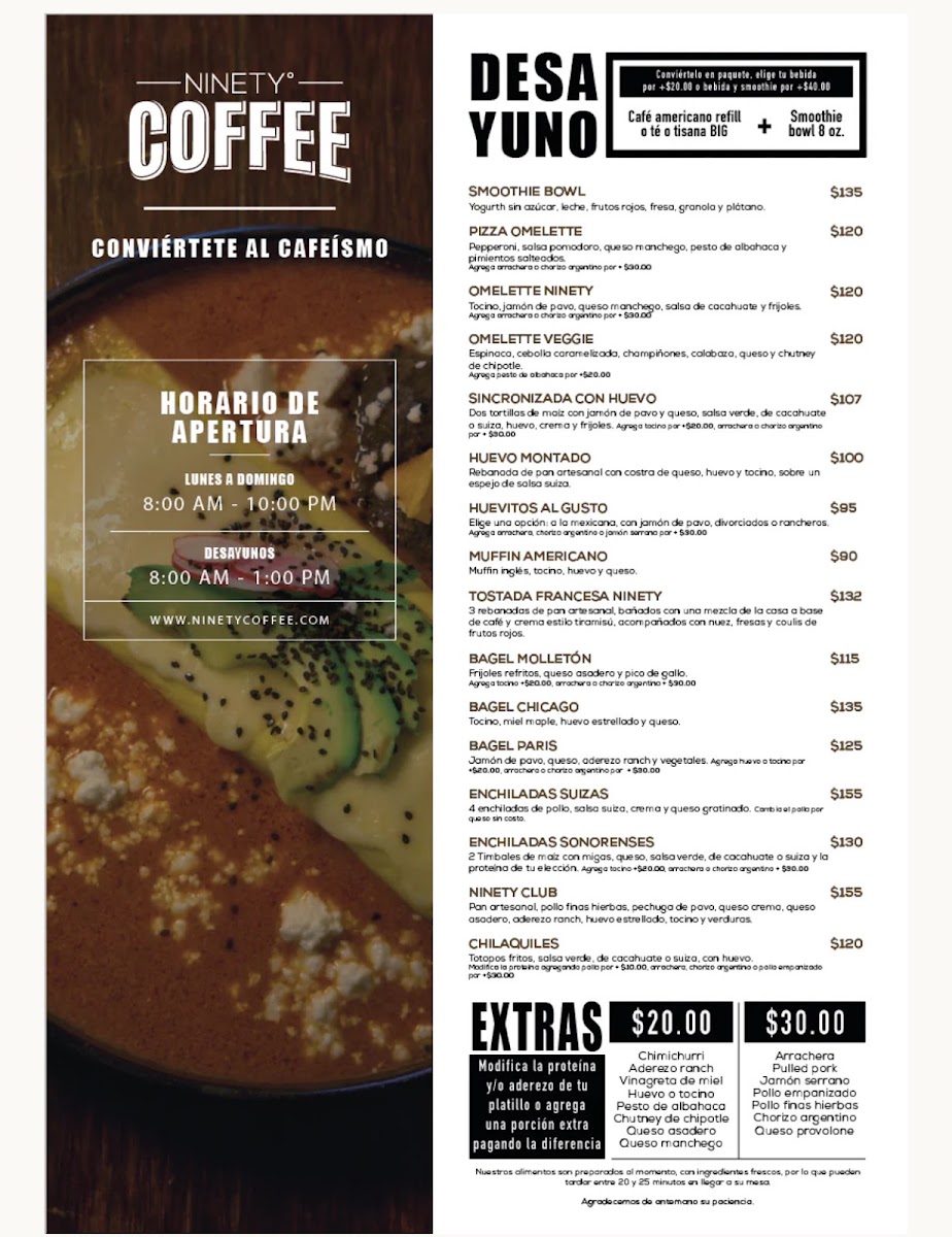 Ninety Coffee - Cafetería De Especialidad Menu Photo 3