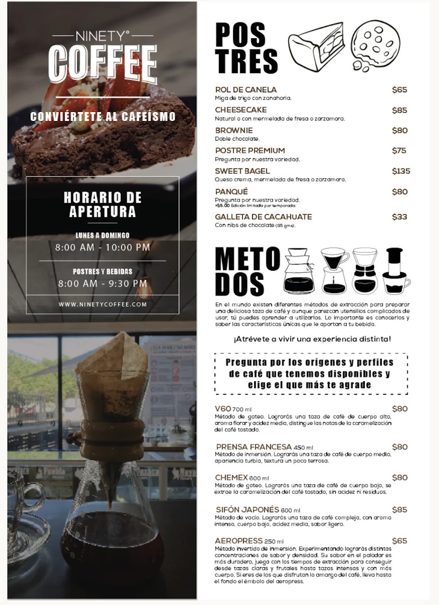 Ninety Coffee - Cafetería De Especialidad Menu Photo 4