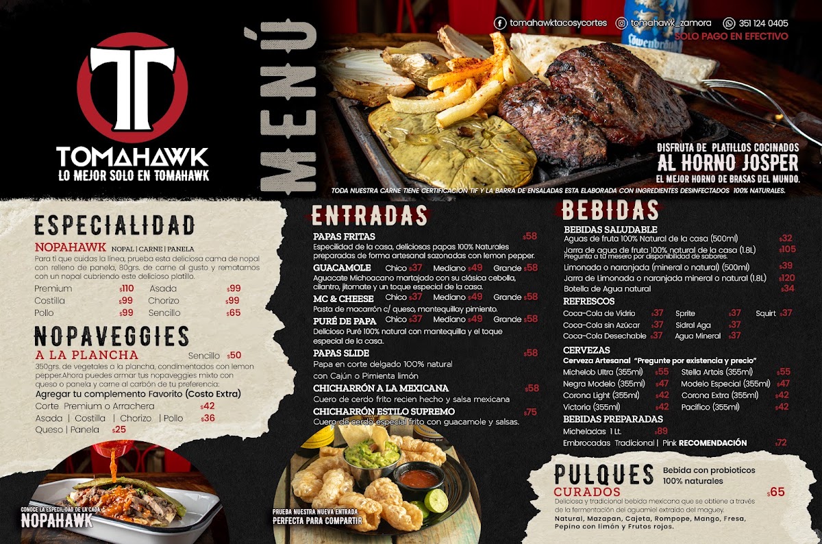 Nopahawk (zamora) Menu