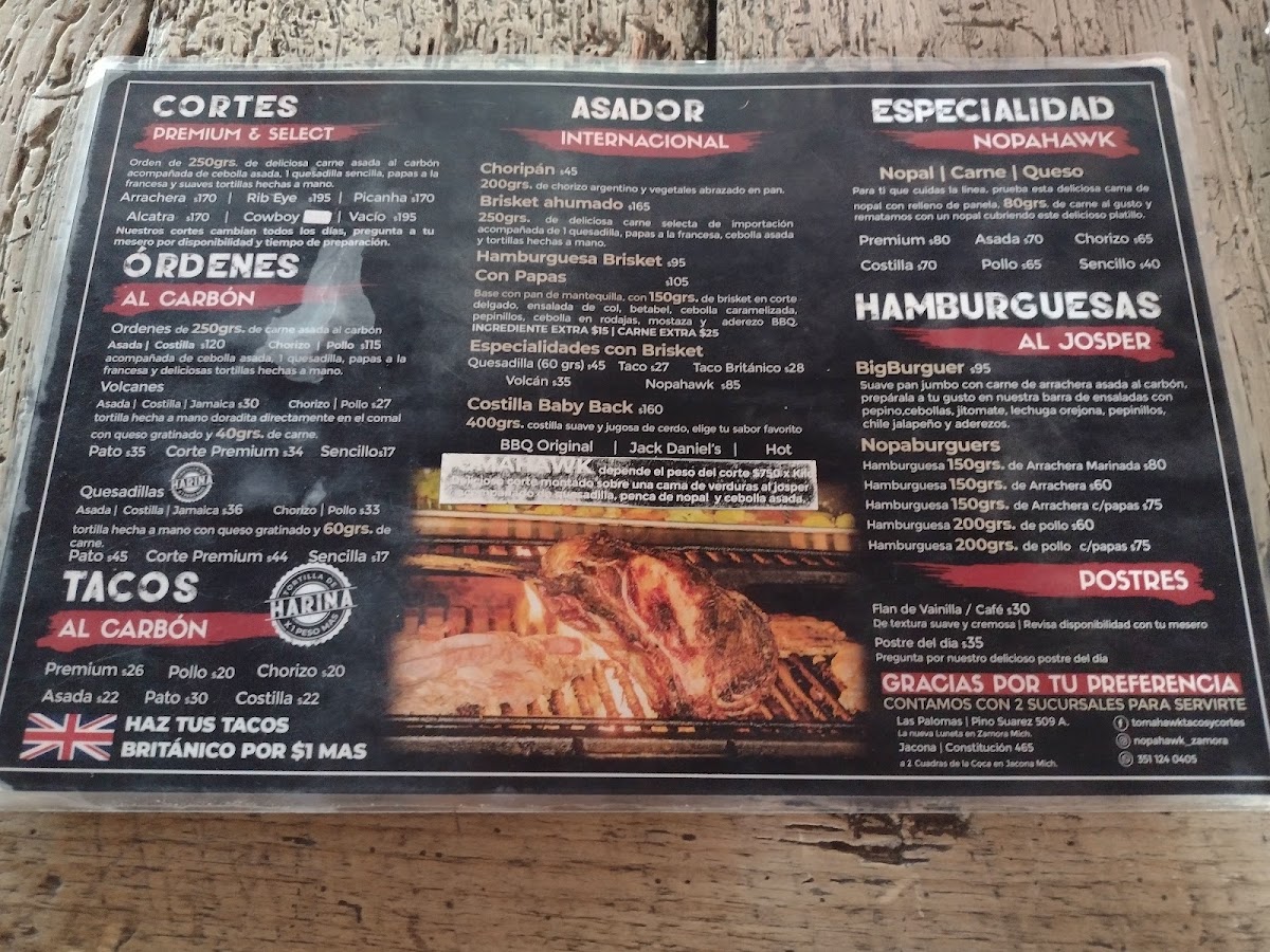 Nopahawk (zamora) Menu Photo 5