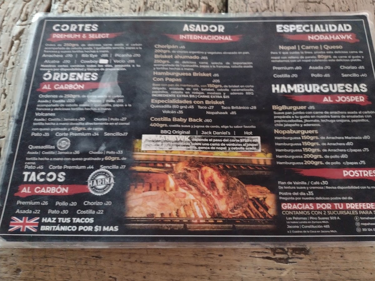 Nopahawk (zamora) Menu Photo 9