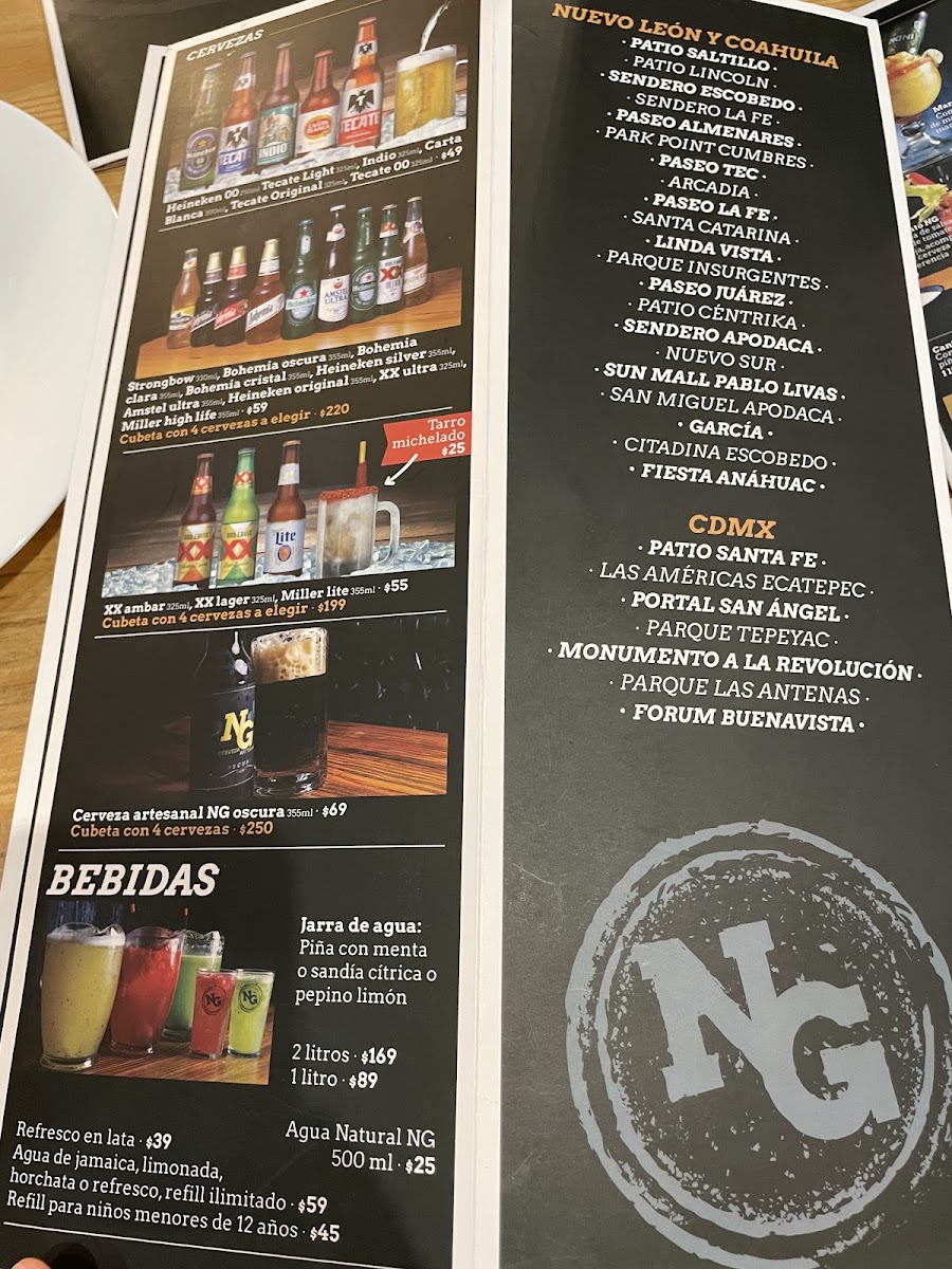 Noreste Grill Menu