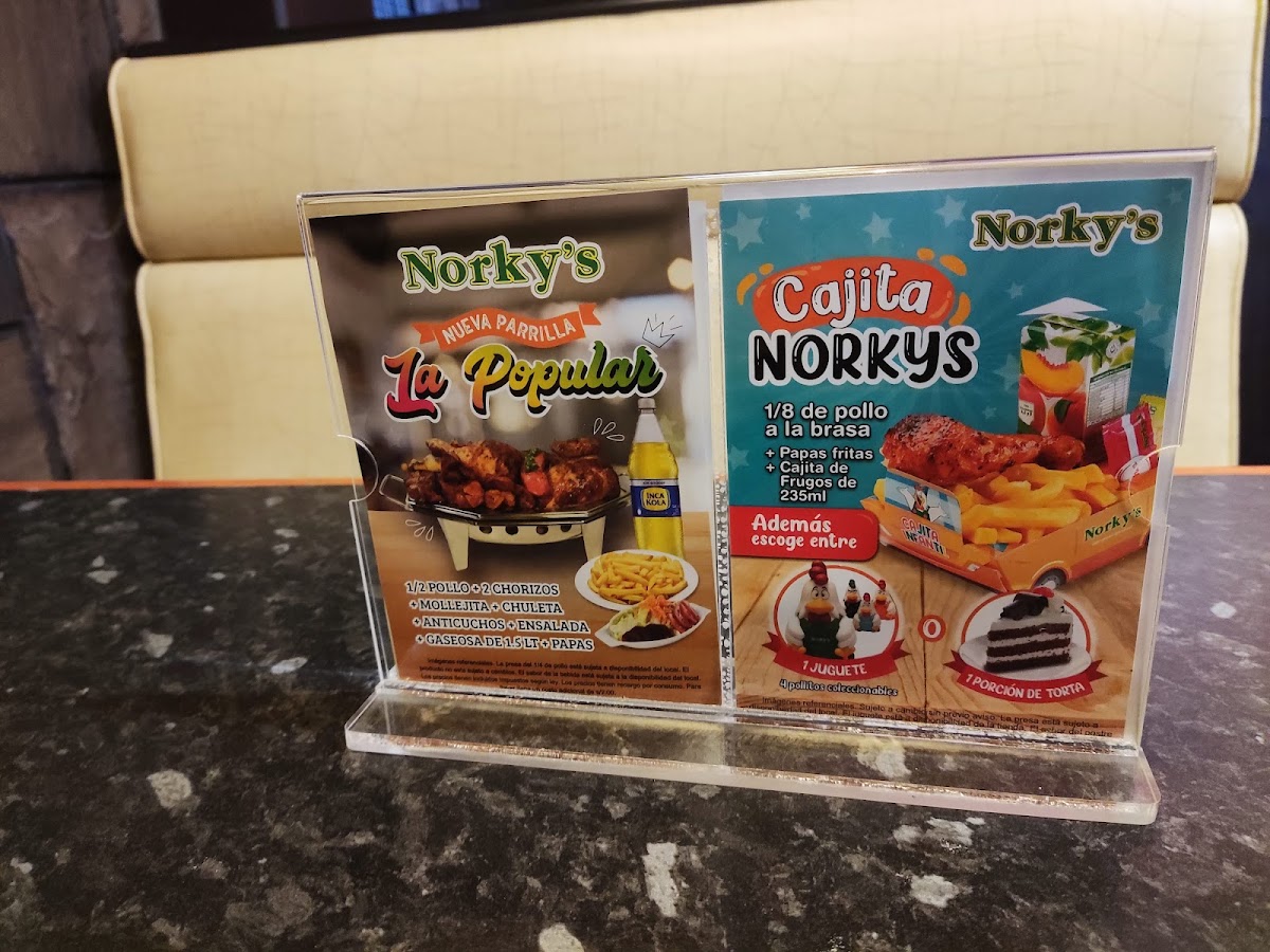 Norky's Menu