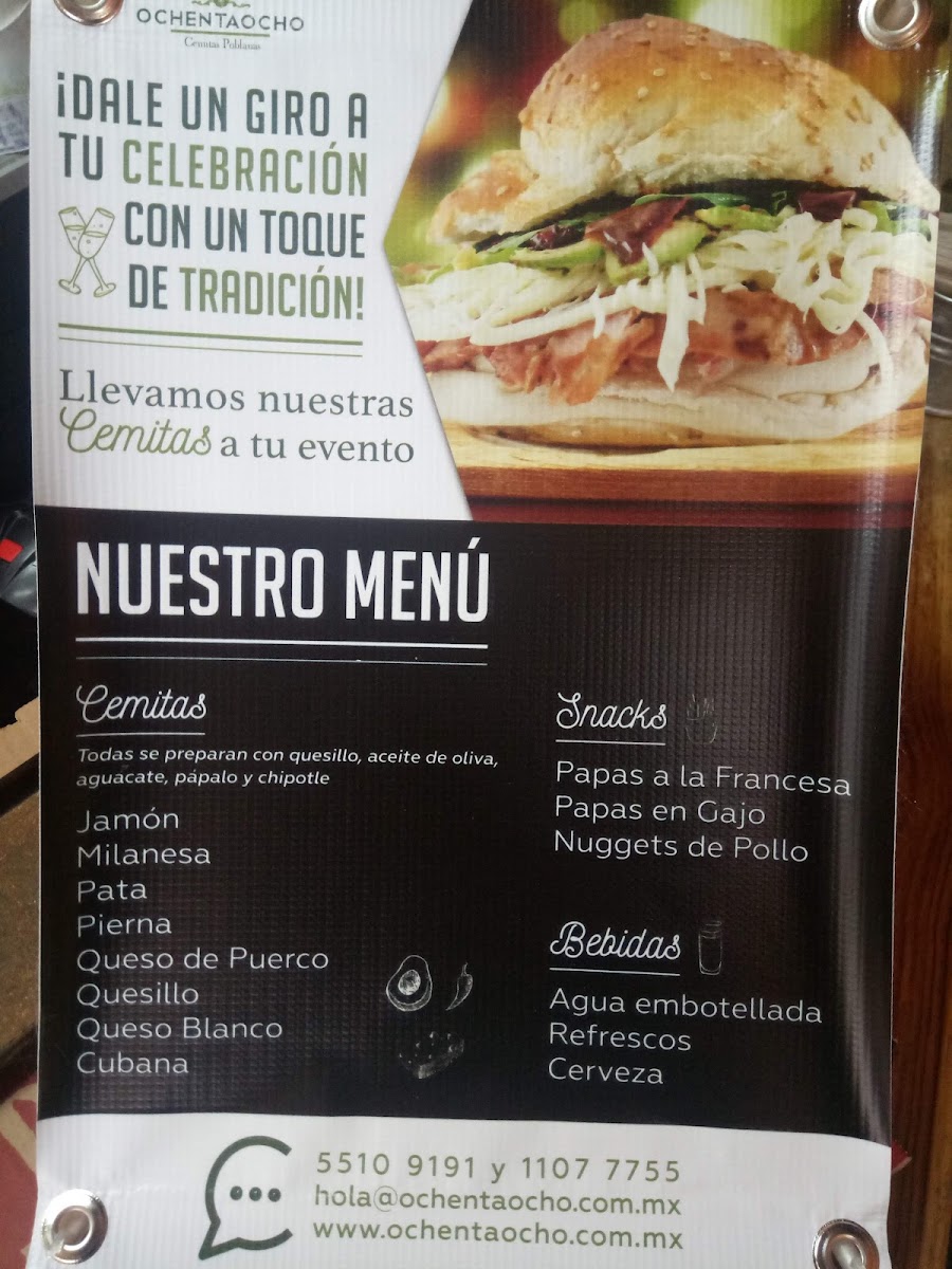Ochentaocho Cemitas Poblanas Menu Photo 3