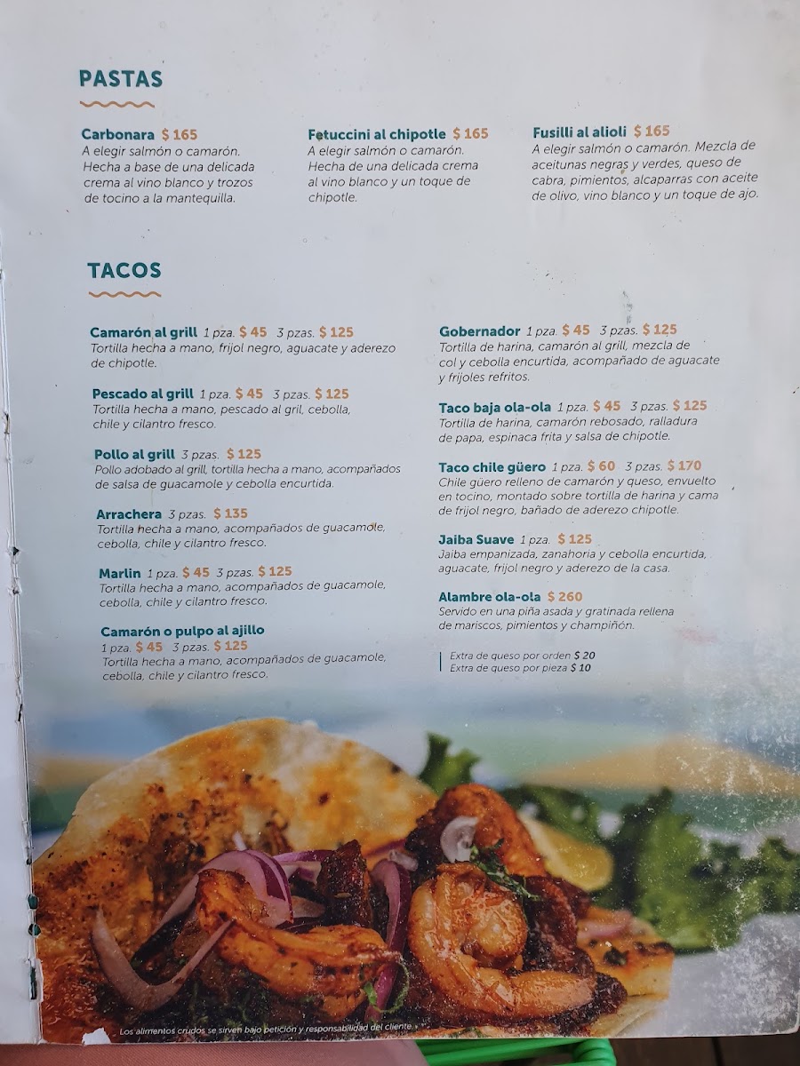 Ola Ola Menu