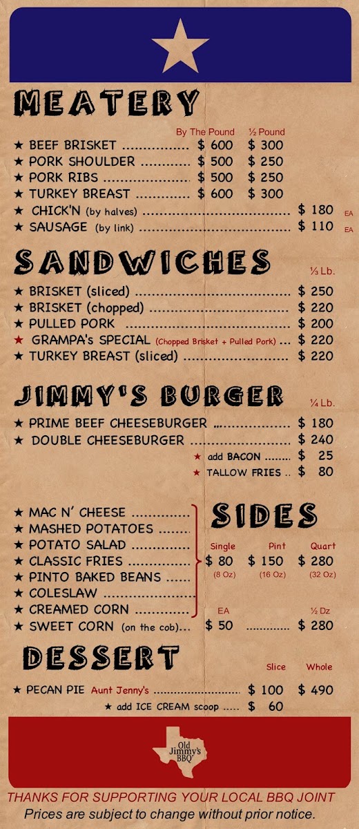 Old Jimmy's BBQ #TampiquitoTx Menu Photo 4