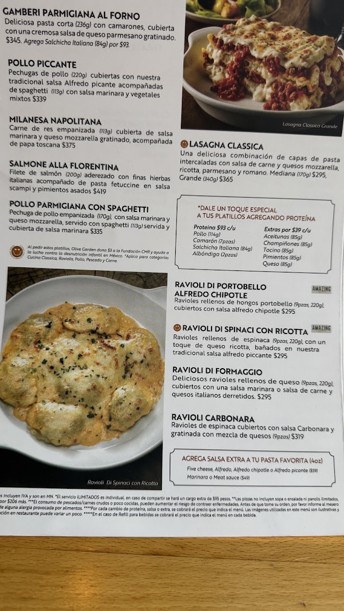 Olive Garden Italian Restaurant Menu Photo 4