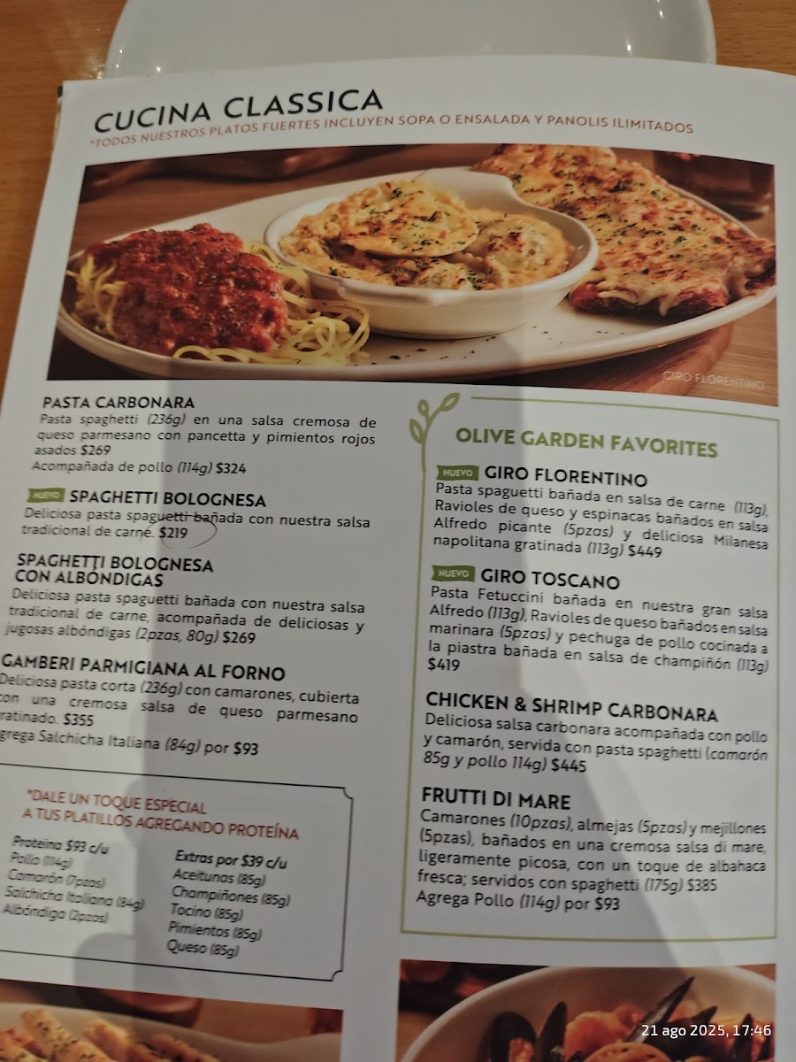 Olive Garden Italian Restaurant Menu Photo 9