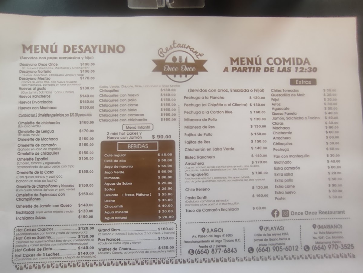 Once Once Restaurante El Lago Menu Photo 10