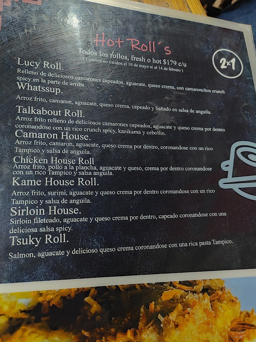 Oriental Chef Menu