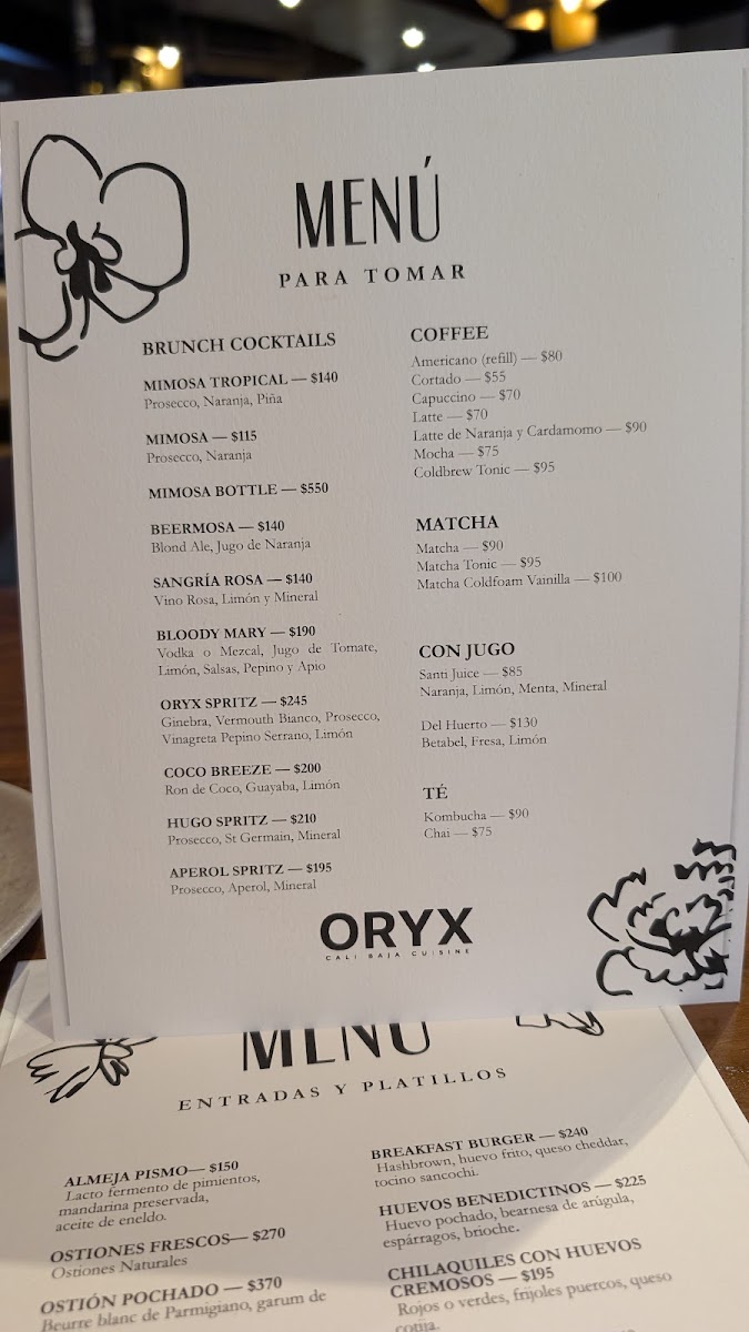 Oryx Restaurante Menu Photo 2