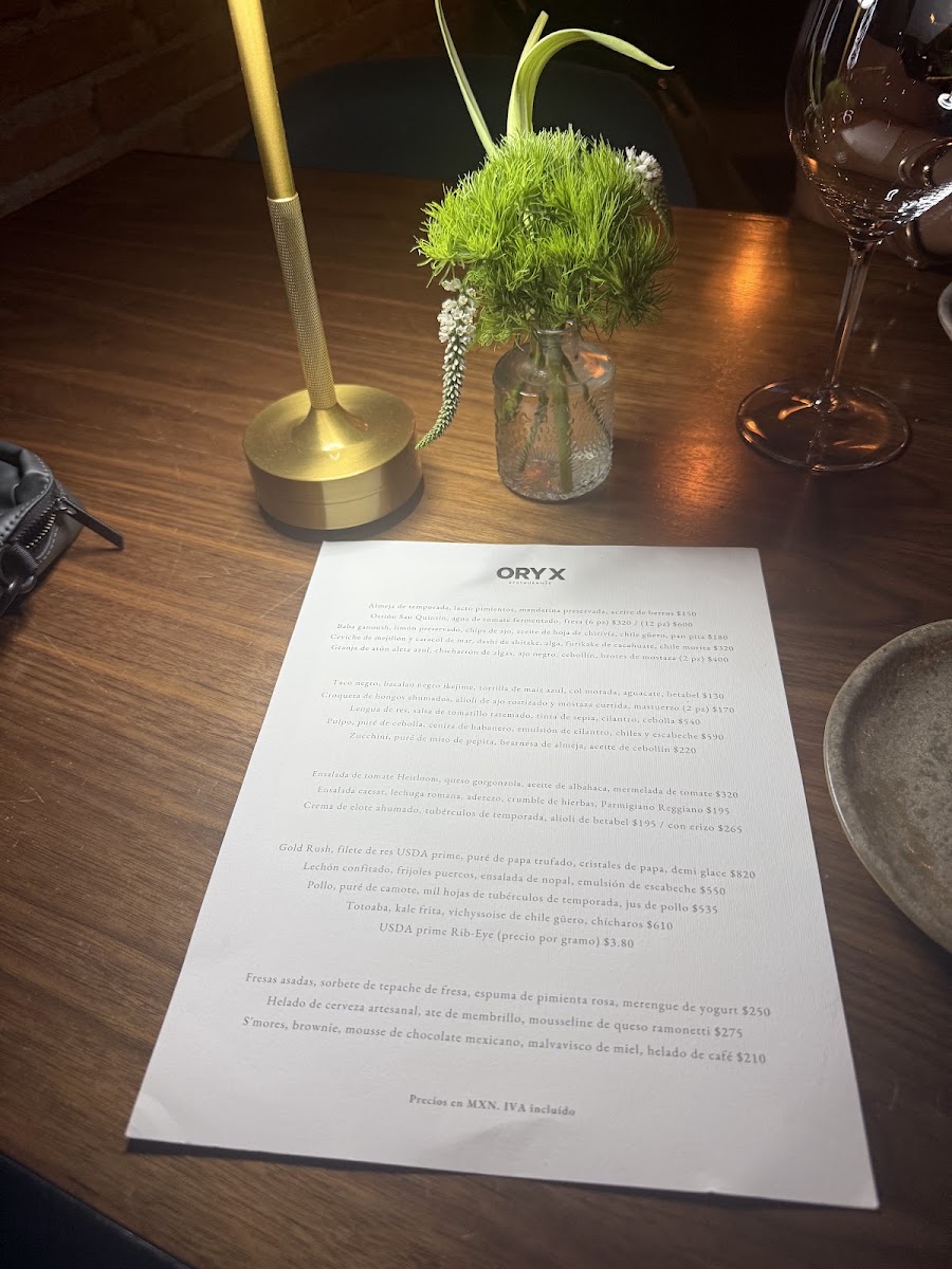 Oryx Restaurante Menu Photo 9