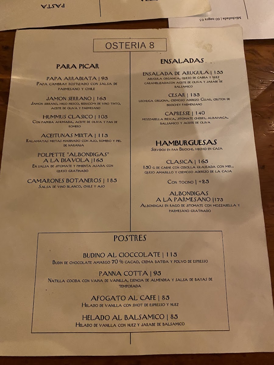 Osteria 8 Menu Photo 5