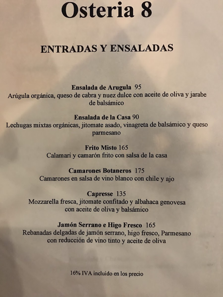 Osteria 8 Menu Photo 8