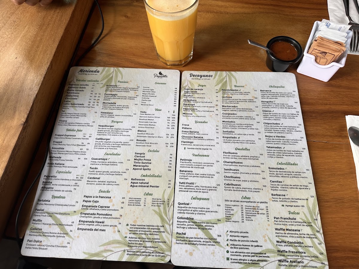 Pajaretto Cafe Menu Photo 4