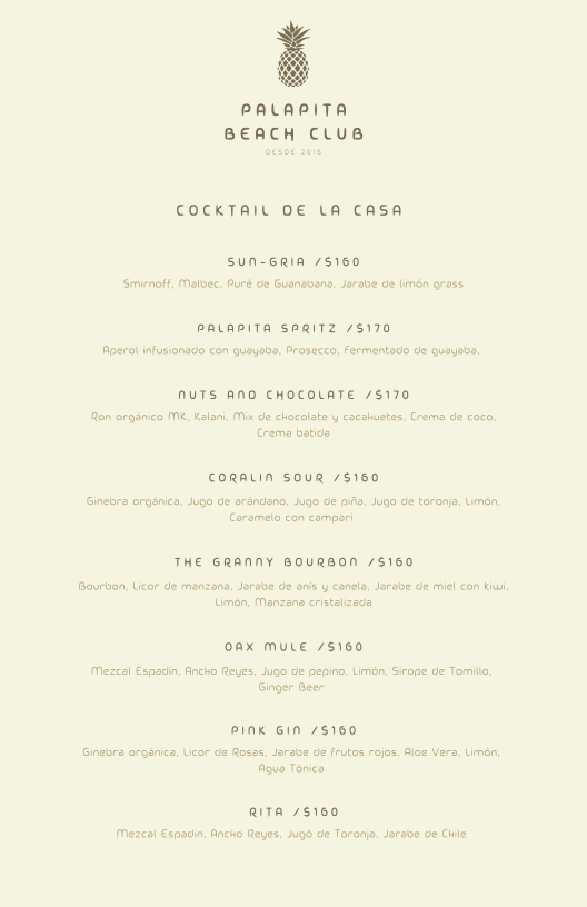Palapita Bar Menu Photo 4