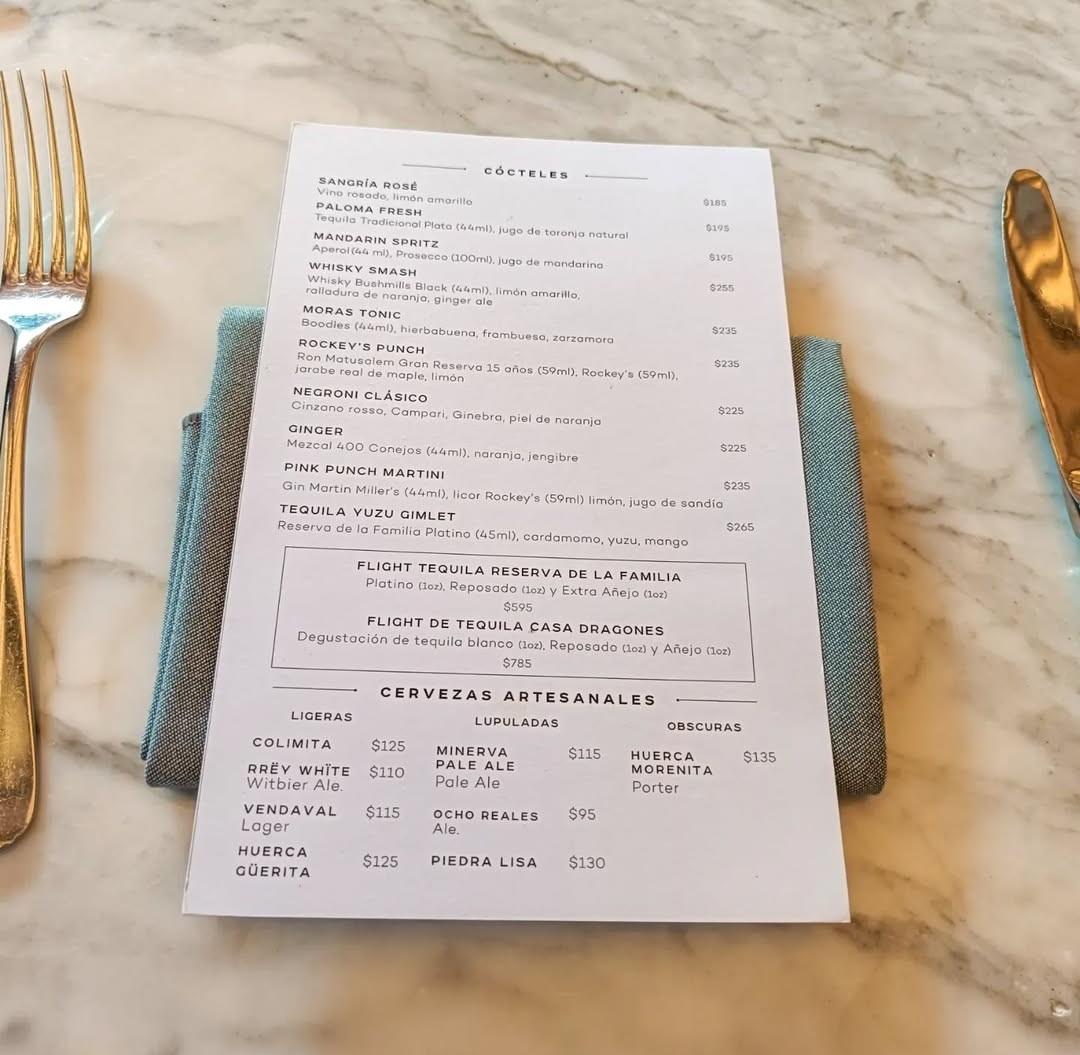 Pangea Menu