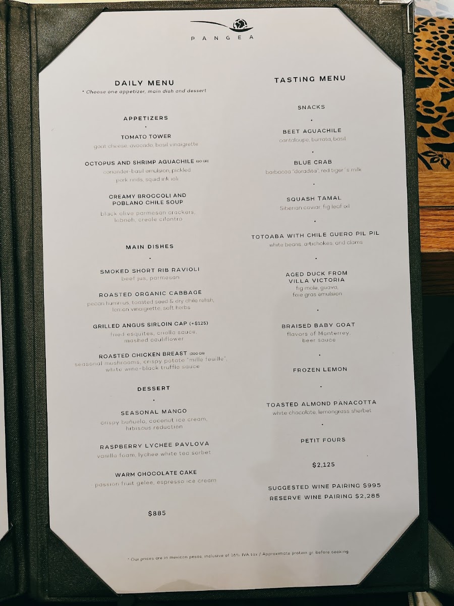 Pangea Menu Photo 9
