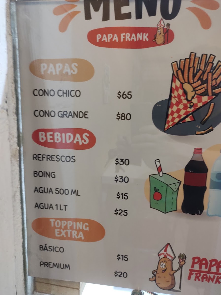 Papa Frank Menu