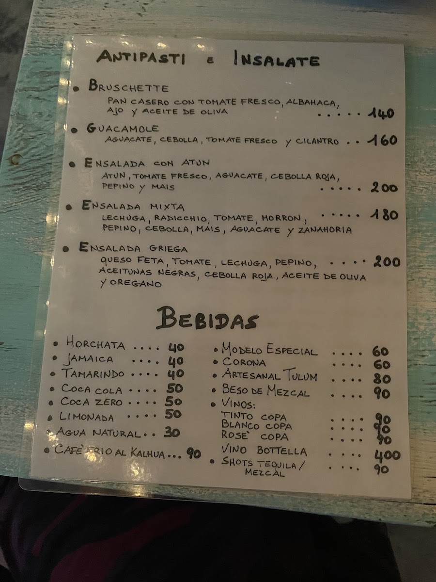 Papaya Pizza & Co Tulum Menu Photo 5