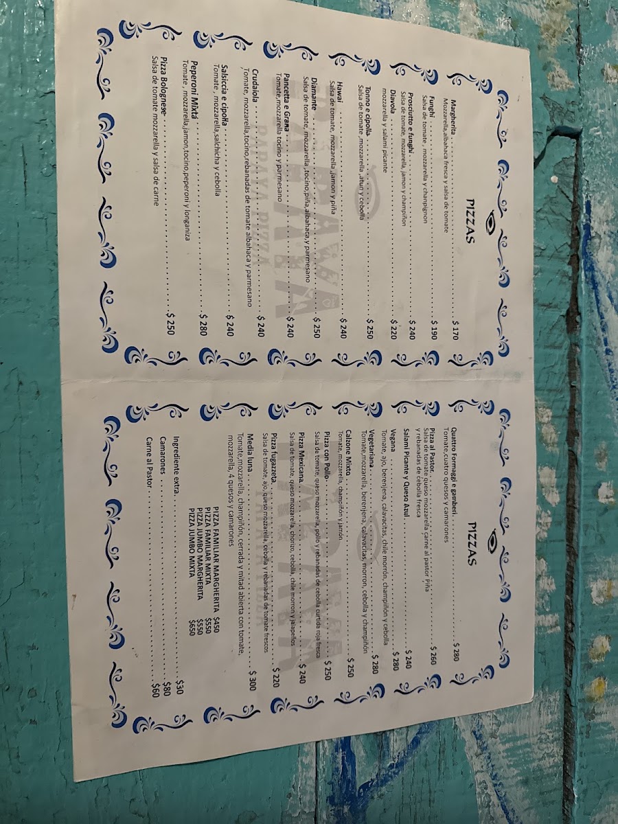 Papaya Pizza & Co Tulum Menu Photo 8