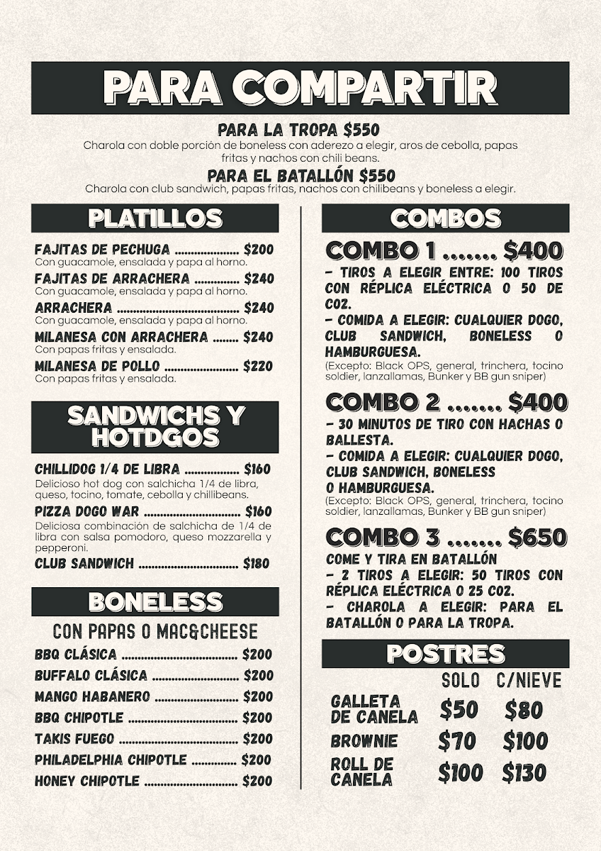 Parabellum Restaurant Y Bbgun Arena Menu Photo 4