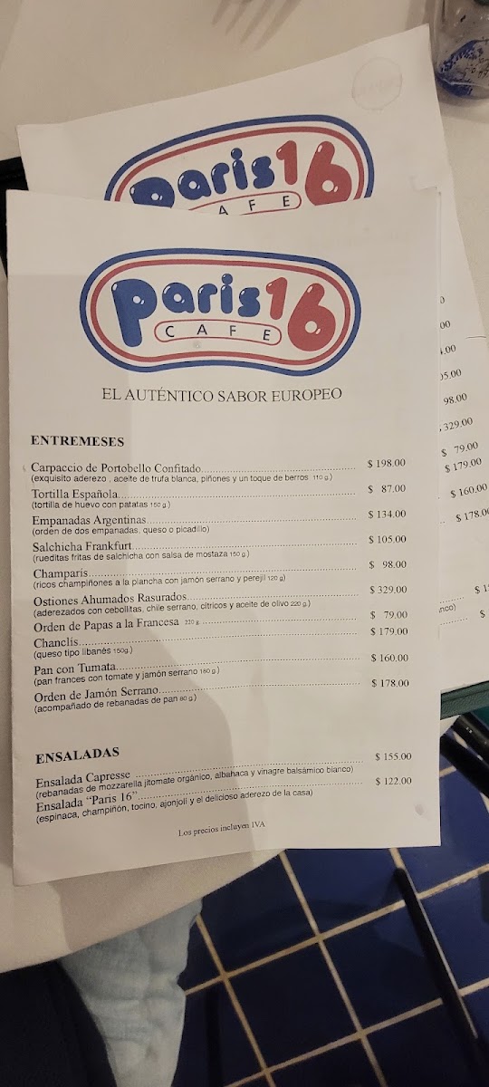 Paris 16 Menu Photo 8