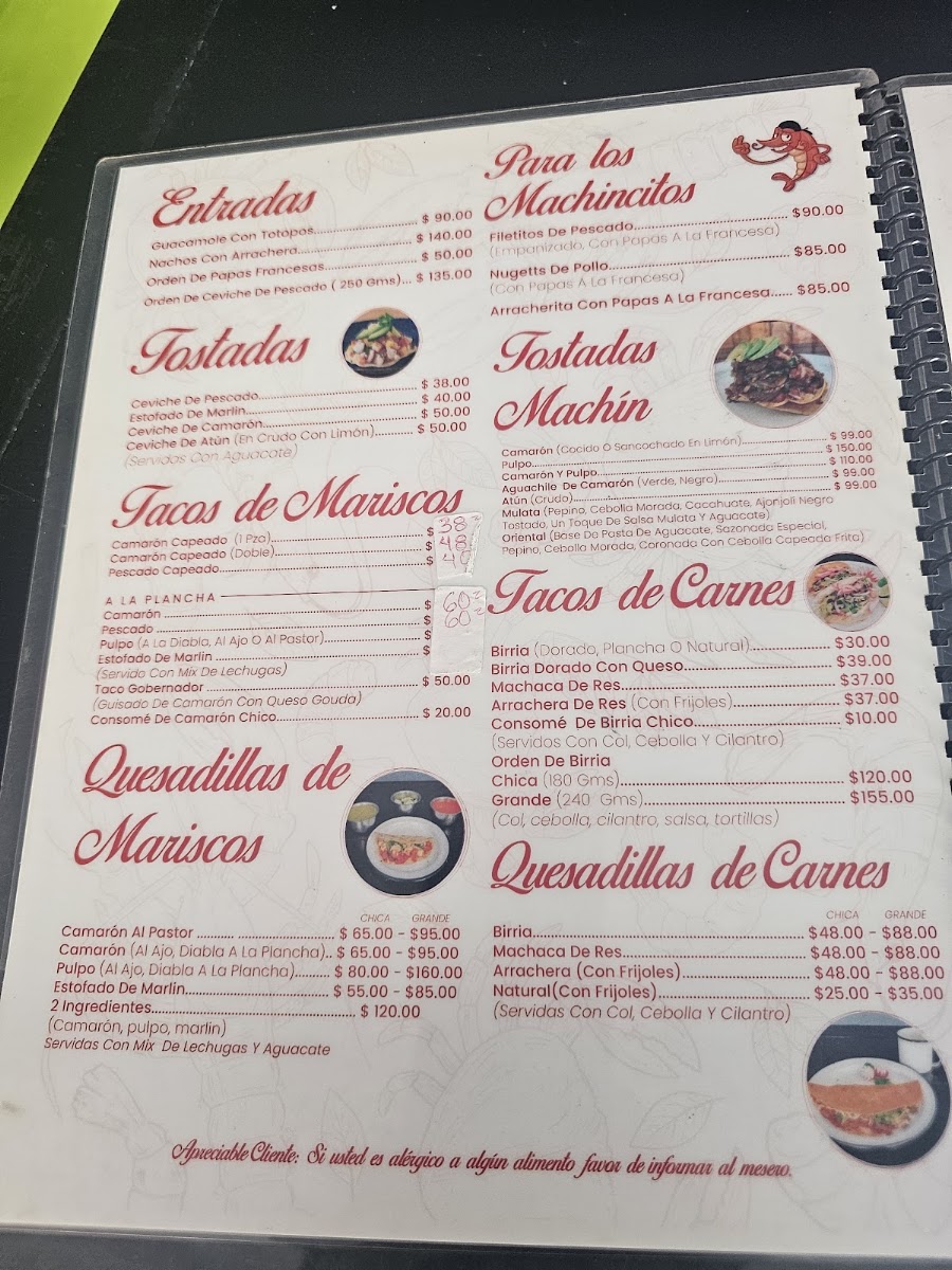 Pasele Machin Menu