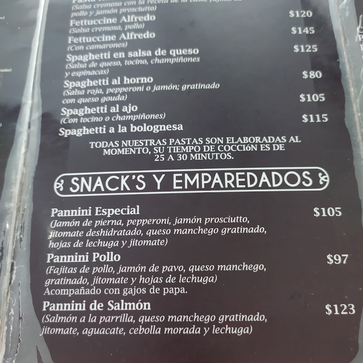 Peppe Pizza & Coffee Menu